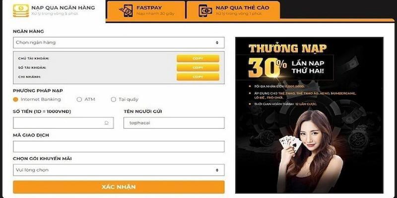 Hướng dẫn cách nạp tiền 789Bet cho hội viên mới